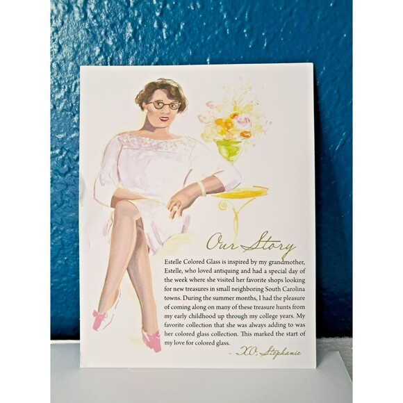 NEW Set of 2 Estelle Blue Wine Glasses Gift from Jerry Jones Dallas Cowboys - Picture 10 of 11